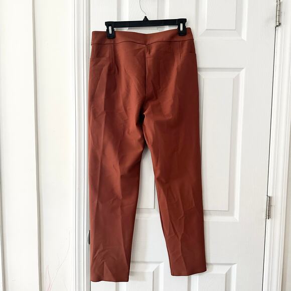 Athleta Stellar Skinny Trouser Rust Brick Red Collar Pants 8 Ancient Mahogany - Picture 8 of 10